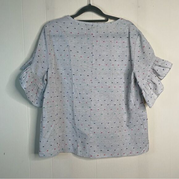 DREW Embroidered Rainbow Swiss Dot Top - Picture 5 of 5